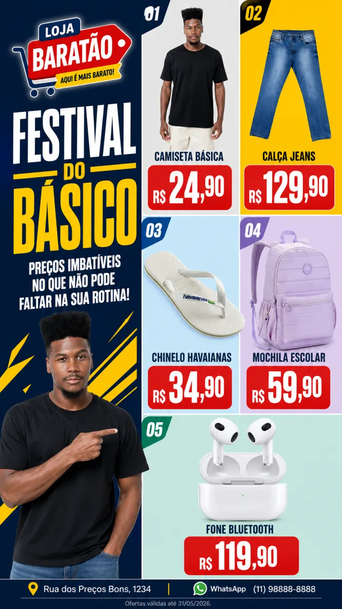 Promoção de loja de variedades criada no Tabloide.pro